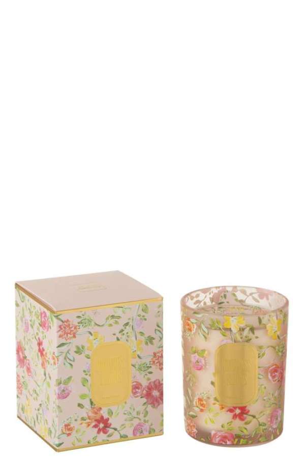 CANDLE HAPPINESS BLOOMS RAIN REEF WAX PINK LARGE-70H