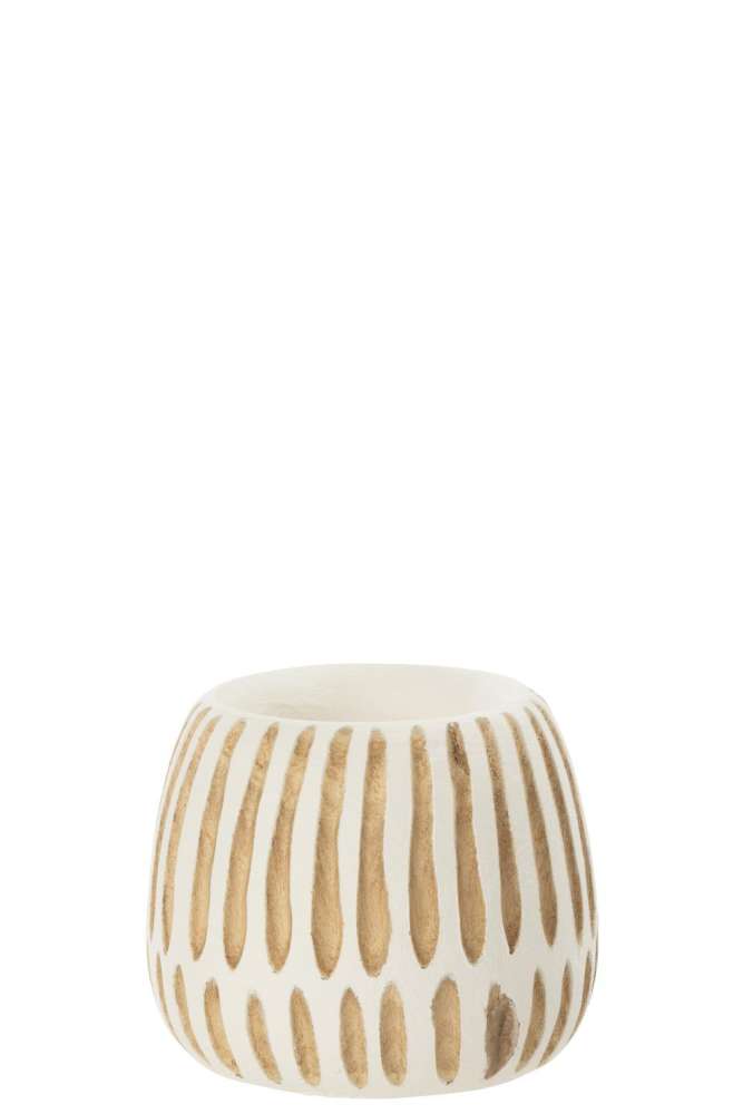 POT YING WOOD WHITE SMALL