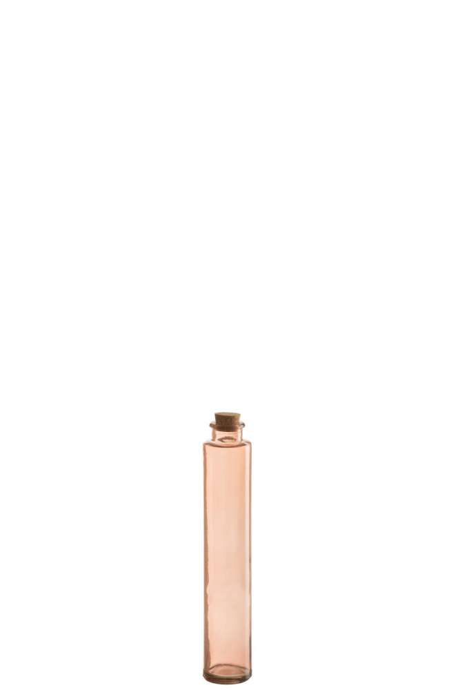 BOTTLE CORK GLASS LIGHT PINK