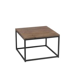 SIDE TABLE WOOD/METAL BROWN+BLACK