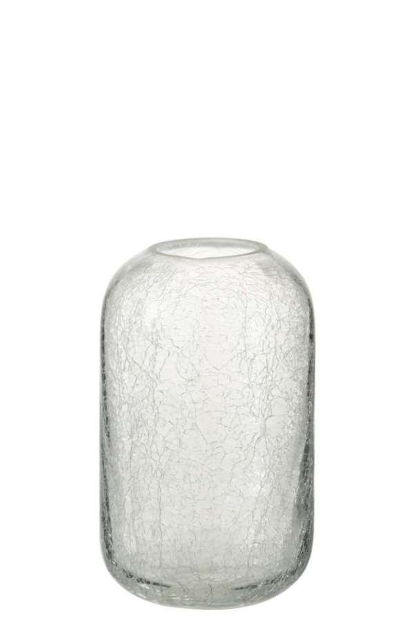 HURRICANE CRACKLE GLASS TRANSPARENT SMALL