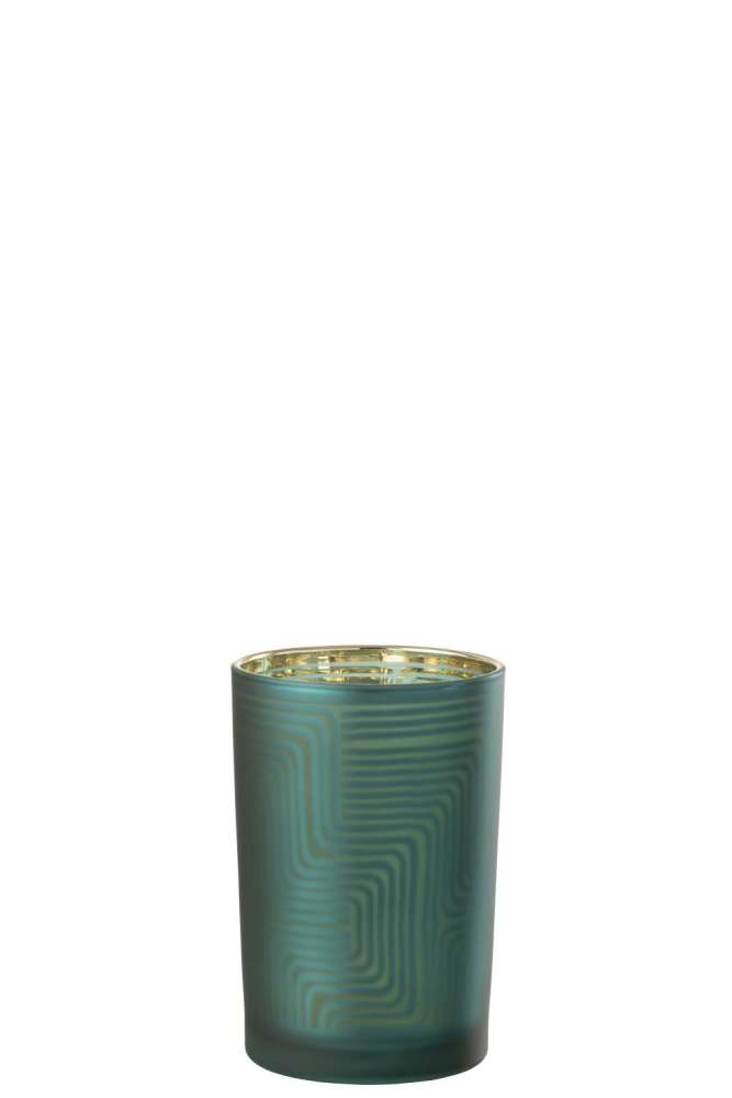 HURRICANE ZIGZAG GLASS GREEN LARGE