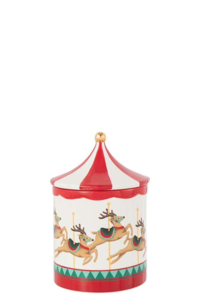 JAR DECORATIVE CAROUSEL DOLOMITE MULTICOLORED