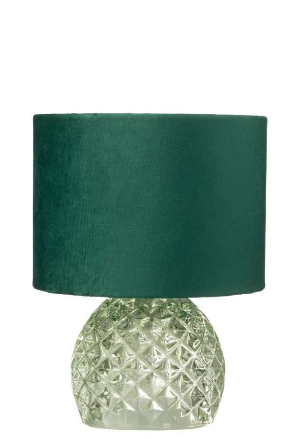 TABLE LAMP GLASS LED LIGHT GREEN