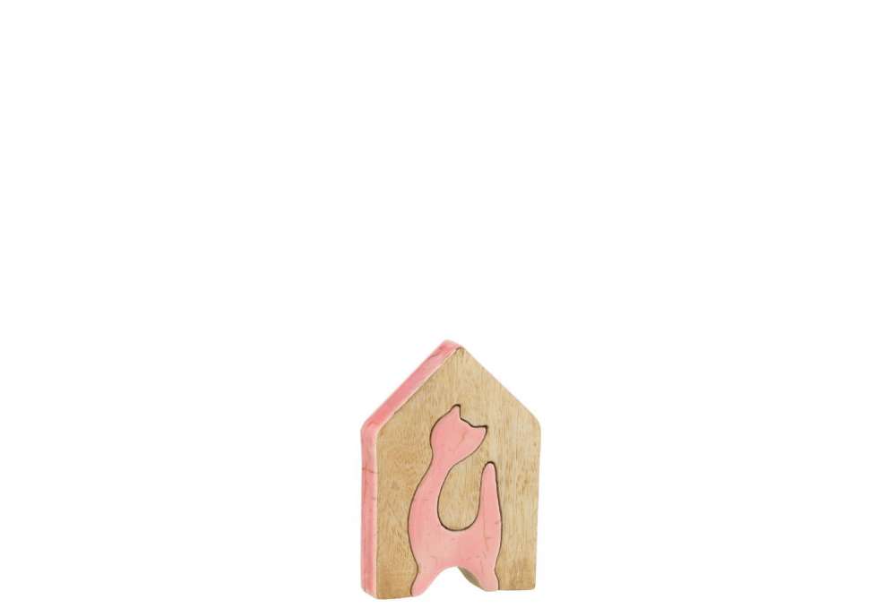 HOUSE CAT MANGO WOOD PINK/NATURAL SMALL