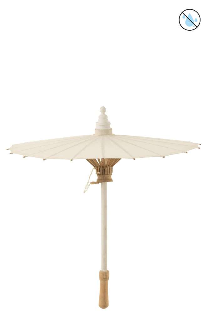 PARASOL COTTON/WOOD WHITE
