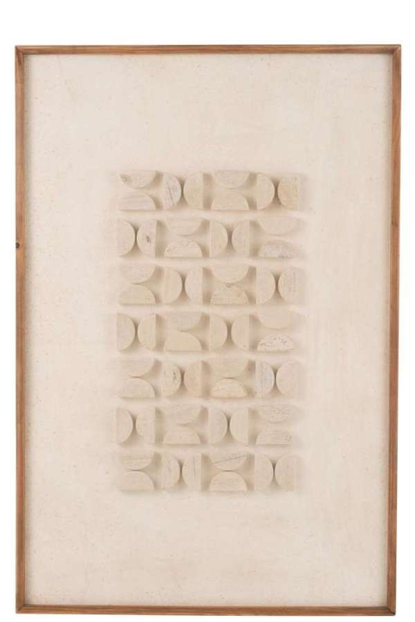 WALL DECORATION JOSH PINE WOOD/CANVAS WHITE