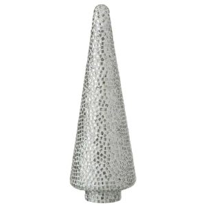 TREE MOSAIC GLASS WHITE/SILVER