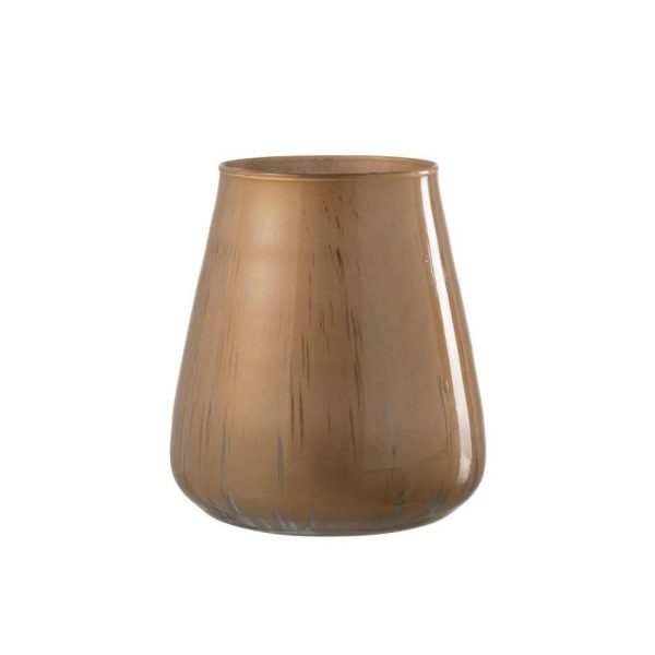 HURRICANE GLASS ANTIQUE BROWN LARGE