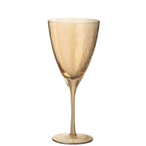 WINE GLASS GLASS GOLD COLORED