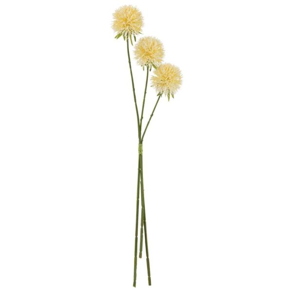 FLOWER ALLIUM 3 PIECES PLASTIC LIGHT YELLOW L