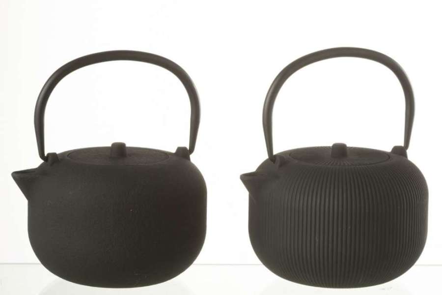 BOX OF 1 TEA POT METAL BLACK ASSORTMENT 2