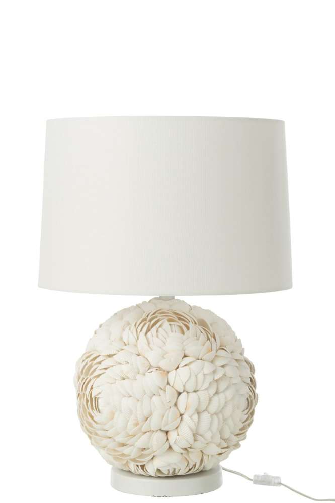 TABLE LAMP SHELL WHITE LARGE