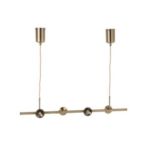 HANGLAMP YUKS 4 LAMPS STEEL GOLD