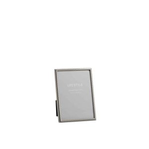 PHOTO FRAME CURVED LINES 13X18 METAL SILVER MEDIUM