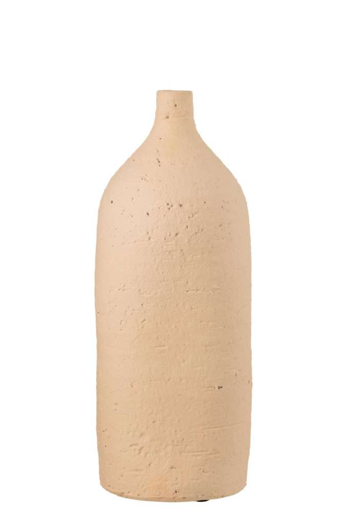 VASE ENYA BOTTLE CERAMIC BEIGE LARGE
