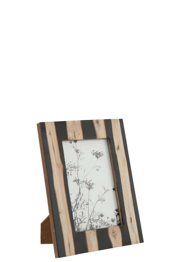 PHOTO FRAME MDF BLACK/GOLD COLORED SMALL