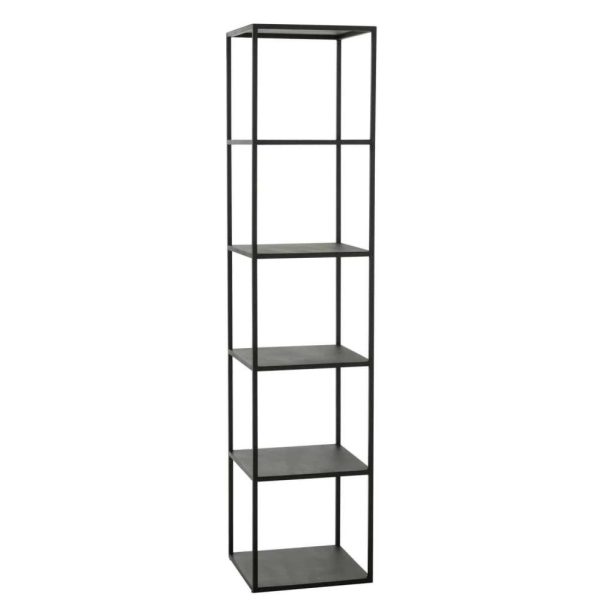 RACK 6 LEVELS METAL BLACK