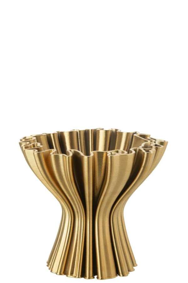 VASE 3D PRINTING IRREGULAR PORCELAIN GOLD COLORED