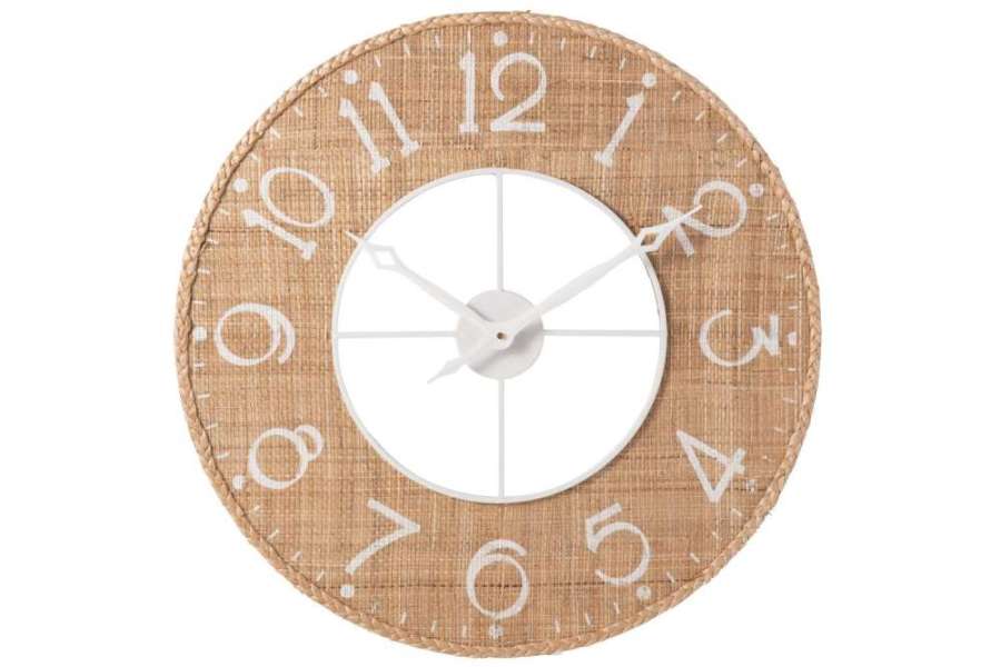 CLOCK SODI MDF NATURAL/WHITE
