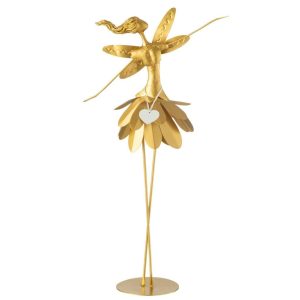 FAIRY HEART LABEL METAL GOLD LARGE
