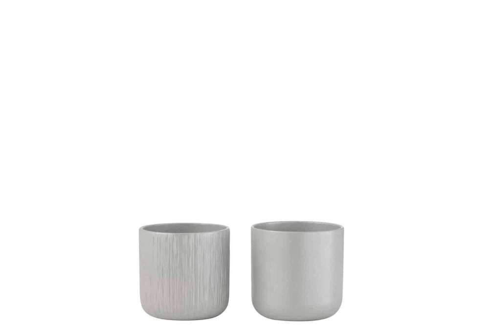 FLOWERPOT GEN CERAMIC GREY EXTRA SMALL ASSORTMENT OF 2