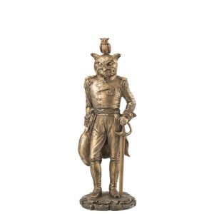 GENTLMEN OWL RESIN ANTIQUE GOLD