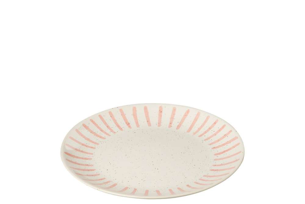 PLATE LINE PORCELAIN PINK SMALL