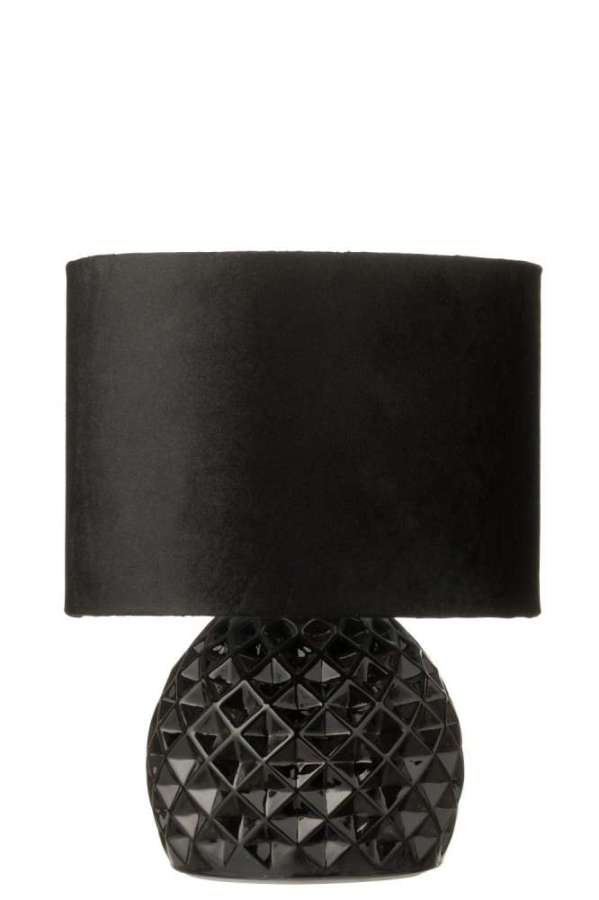 TABLE LAMP GLASS LED BLACK