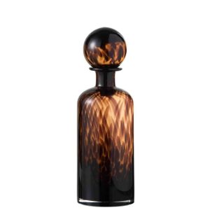 BOTTLE+STOP SPECK DECORATIVE GLASS BROWN/BLACK MEDIUM