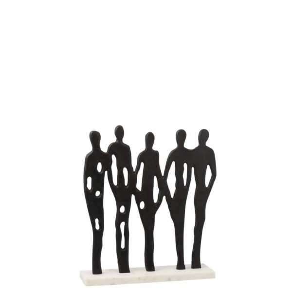 FIGURE IN A ROW ALUMINIUM/MARBLE BLACK/WHITE