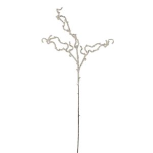 BRANCH CURL GLITTER PLASTIC WHITE