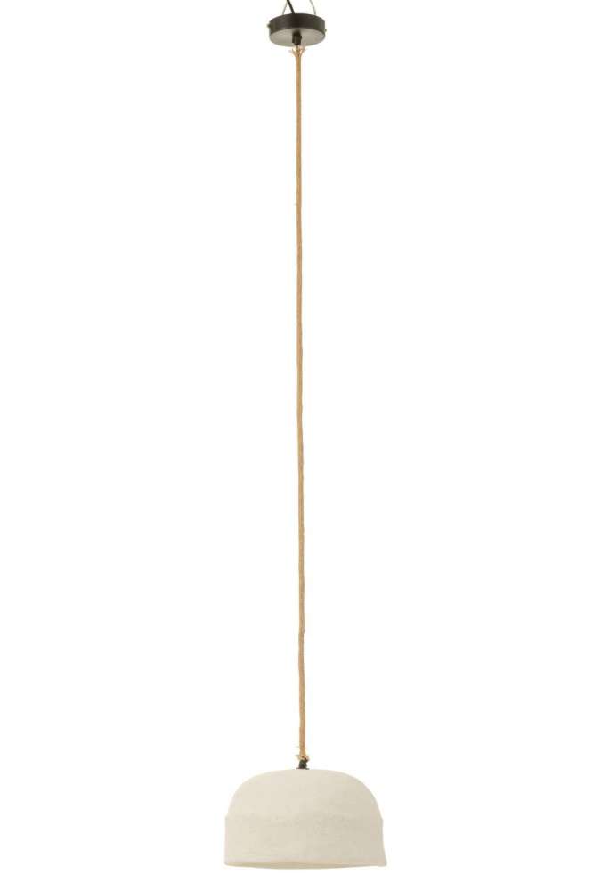 HANGING LAMP CUP PAPER MACHE WHITE LARGE