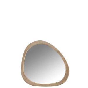 MIRROR IRREGULAR MANGO WOOD SMALL