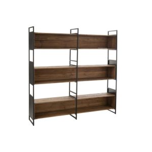 SHELF RUSTIK RECYCLED WOOD/METAL BLACK/NATURAL LARGE