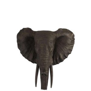 ELEPHANT HANGING POLY BROWN