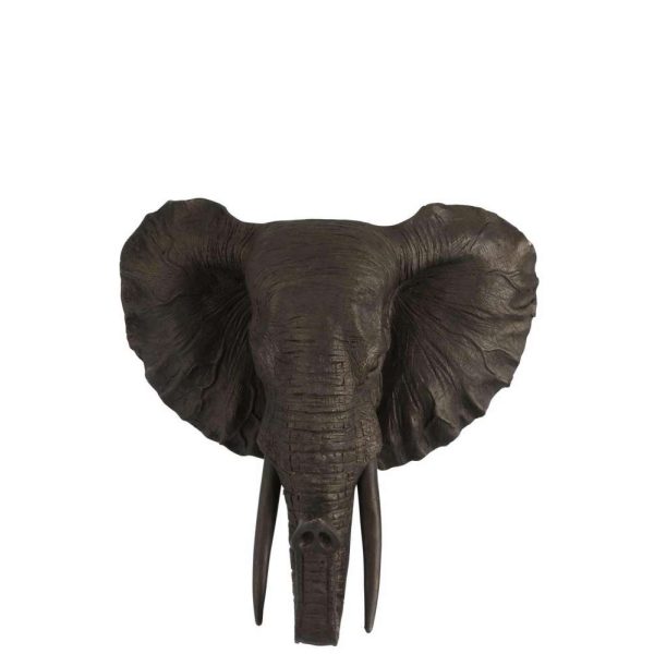 ELEPHANT HANGING POLY BROWN