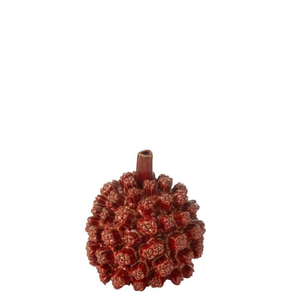 VASE SAKI CERAMIC RED SMALL