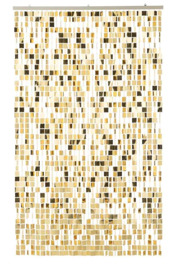 CURTAIN SQUARE PVC GOLD COLORED