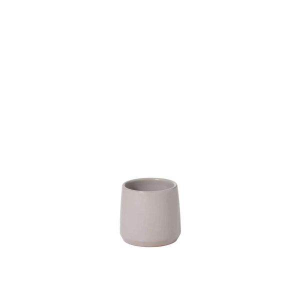 FLOWER POT ROUND CERAMIC GREY EXTRA SMALL