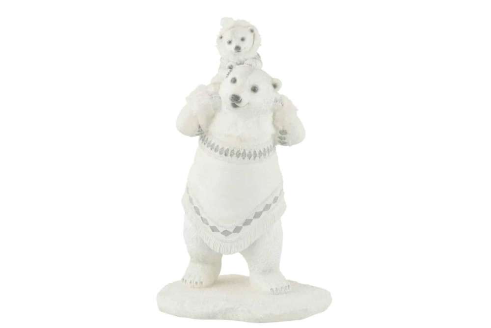 POLAR BEAR+BEAR ON SHOULDER POLY WHITE/GREY