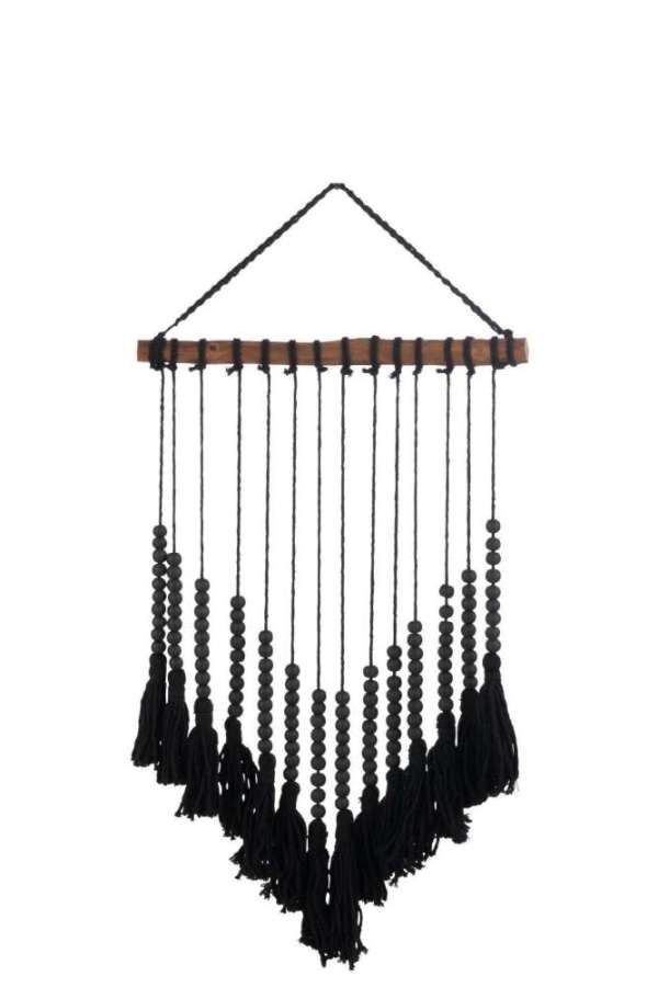 HANGER POMPON COTTON BLACK