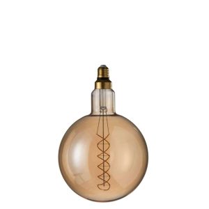 LEDLAMP AMBER G200 DOUBLE SPIRAL E27