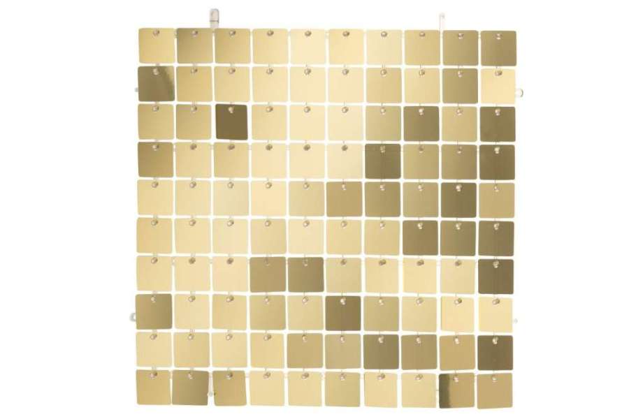 DECORATIVE PANEL SQUARE PVC GOLD COLORED