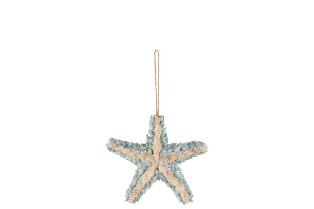 STARFISH SHELLS/POLYFOAM BEIGE/BLUE