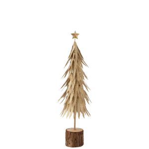 CHRISTMAS TREE METAL GLITTER GOLD SMALL