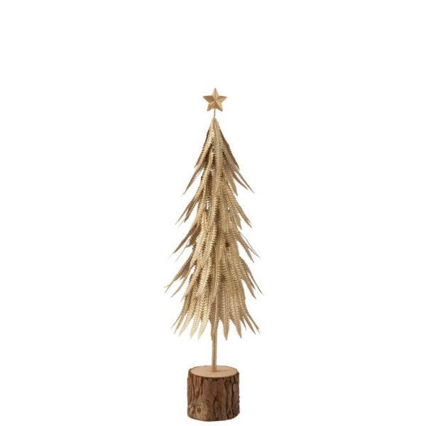 CHRISTMAS TREE METAL GLITTER GOLD SMALL