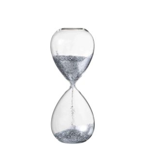 HOURGLASS PEARLS GLASS SILVER LARGE