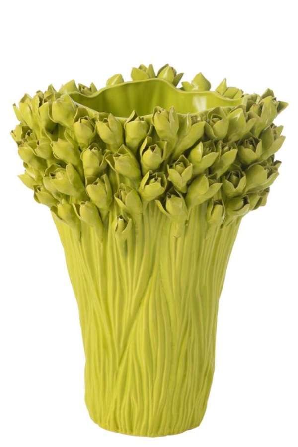 VASE AMBROSIA CERAMIC GREEN LARGE