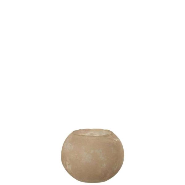 VASE SODA ROUND GLASS GOLD SMALL